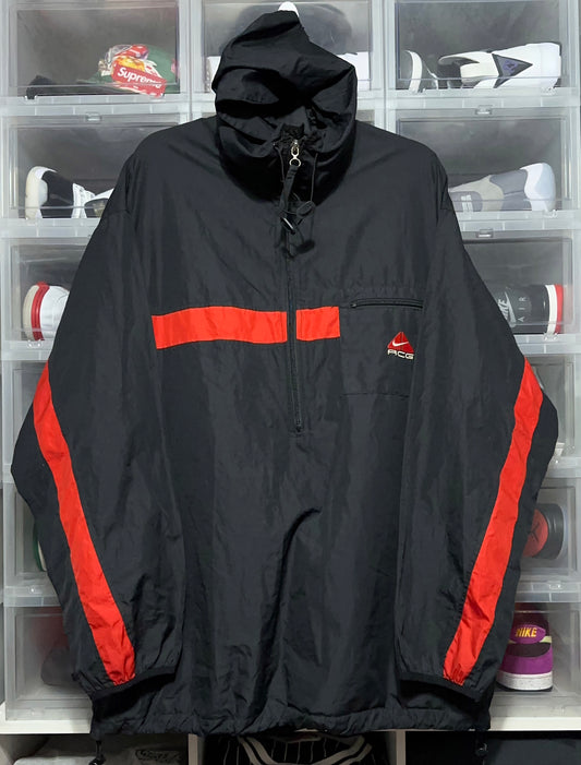 Vintage 90s Nike ACG Half Zip Hooded Windbreaker Jacket XL