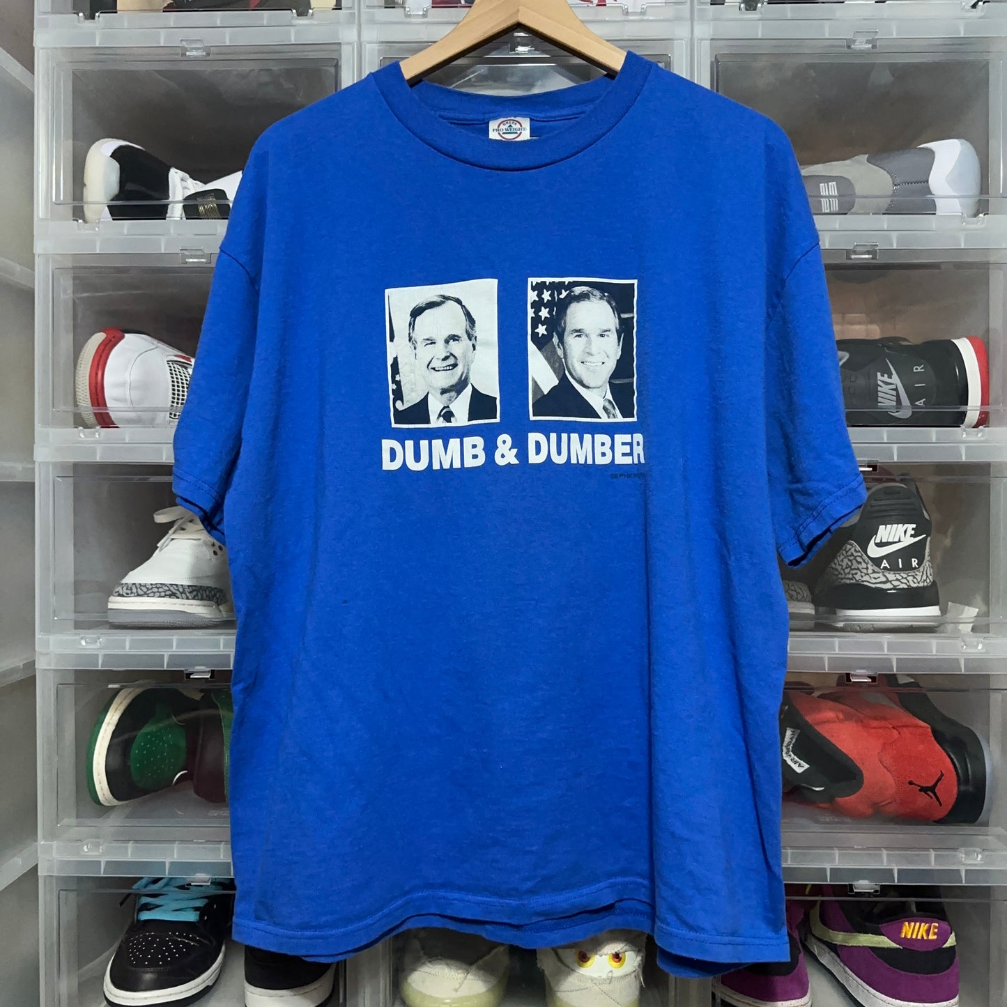 Y2K Dumb And Dumber George Bush Political Humor Tee XL