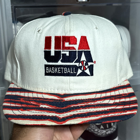 Vintage USA Basketball Dream Team Zubaz Brim Snapback Hat