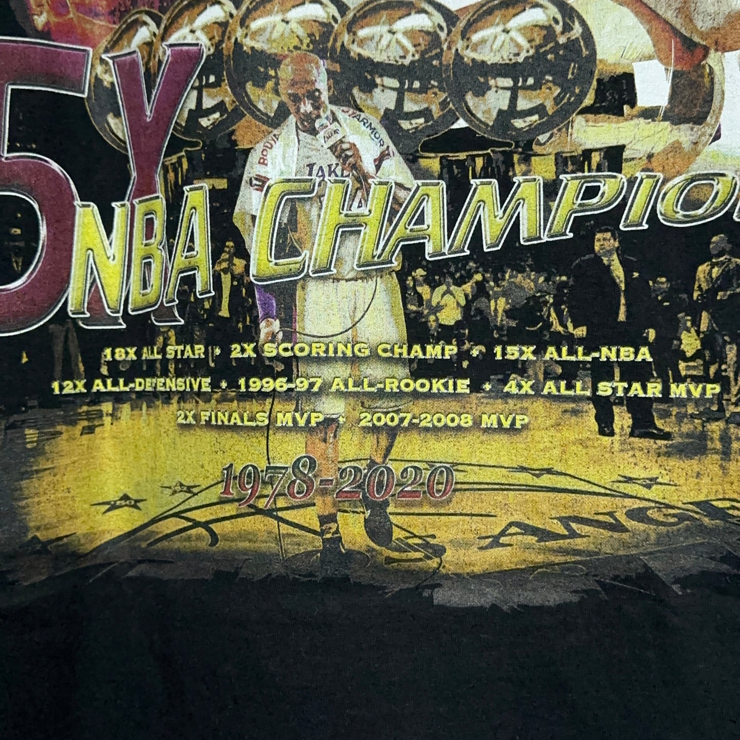 Kobe Bryant Mamba Forever Memorial Rap Tee XL