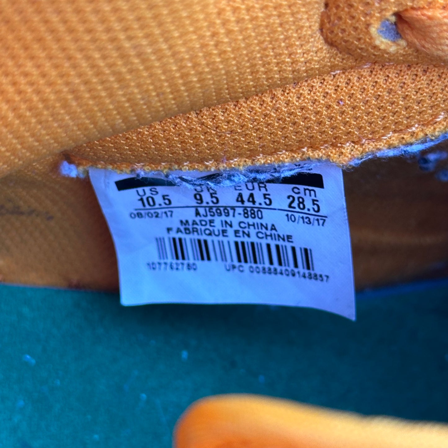 Jordan 1 Retro Gatorade Orange Peel Size 10.5