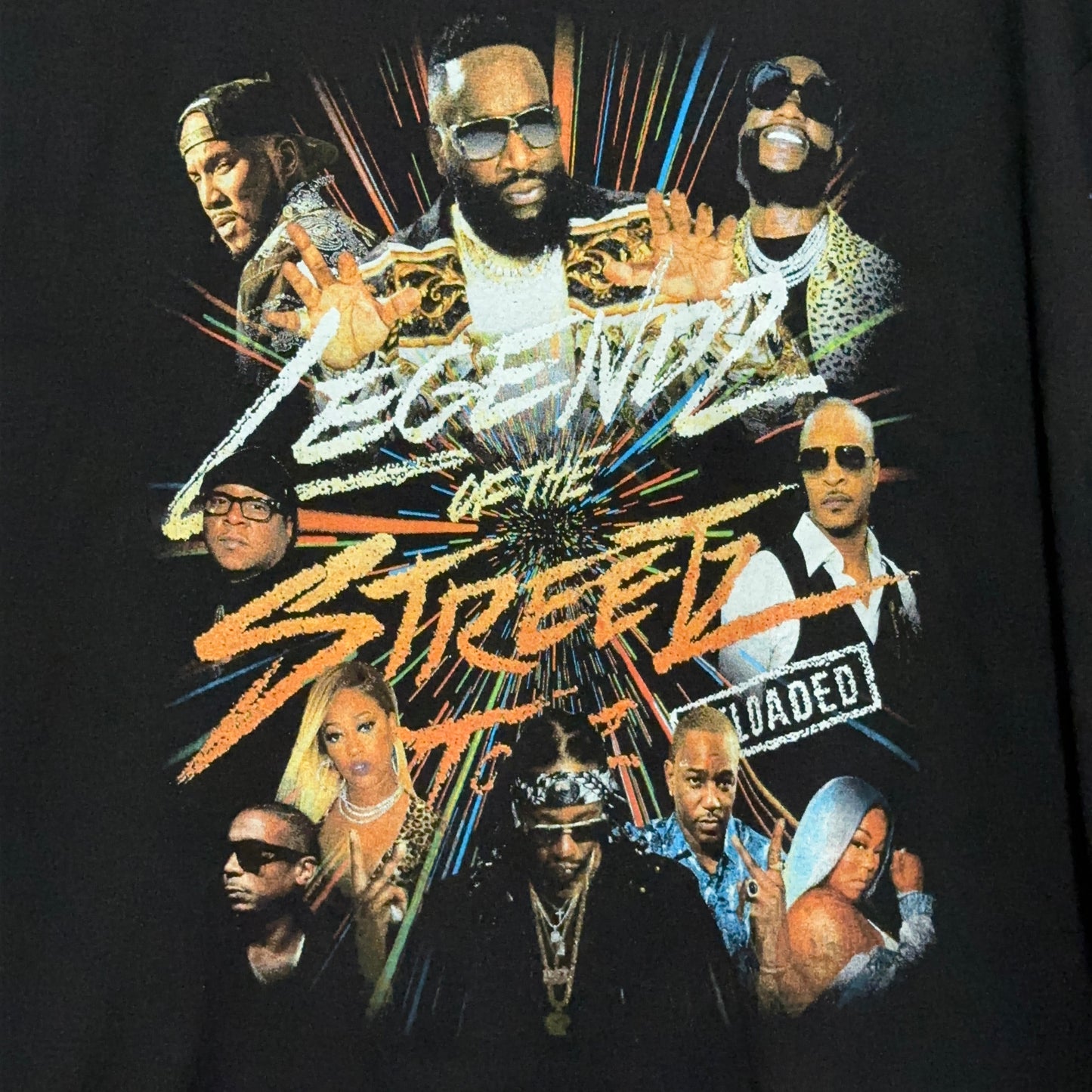 Legendz Of The Streetz Reloaded Music Festival Rap Tee XL