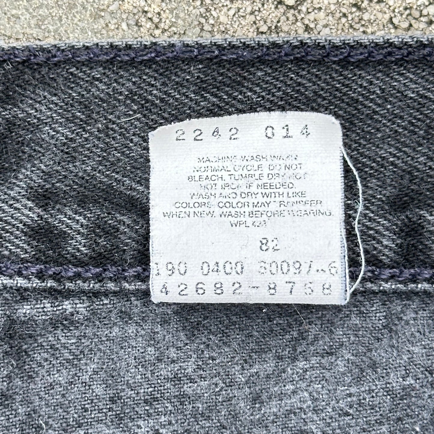 Vintage Y2K Levis L2 Jeans Black Denim Baggy Skater Distressed