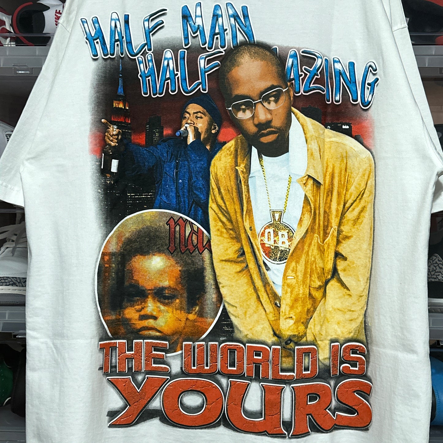 Marino Morwood Nas The World Is Yours Rap Tee XL