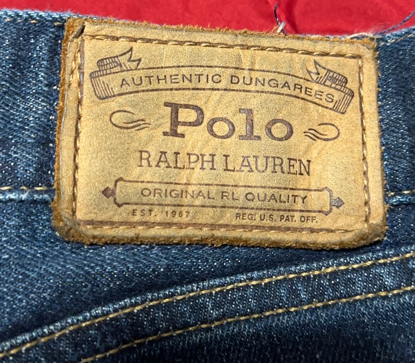 Polo Ralph Lauren Jeans Hampton Straight Selvedge Denim Whiskered 35x30