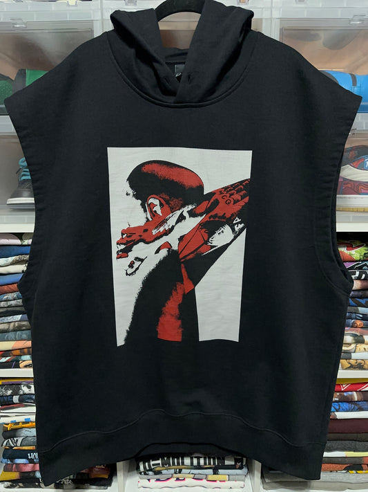 Alexander McQueen MCQ Sleeveless Graphic Hoodie XXL