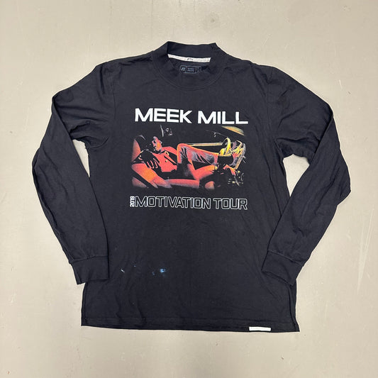 Meek Mill The Motivation Tour Long Sleeve Rap Tee Large