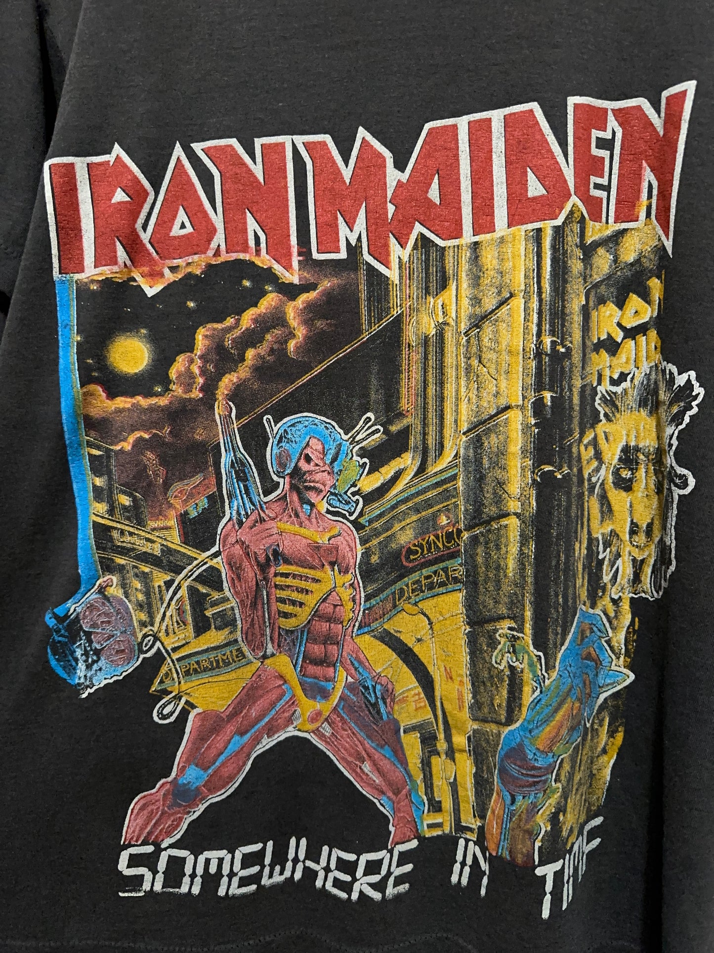 Vintage 80s Iron Maiden Somewhere In Time Tour Tee