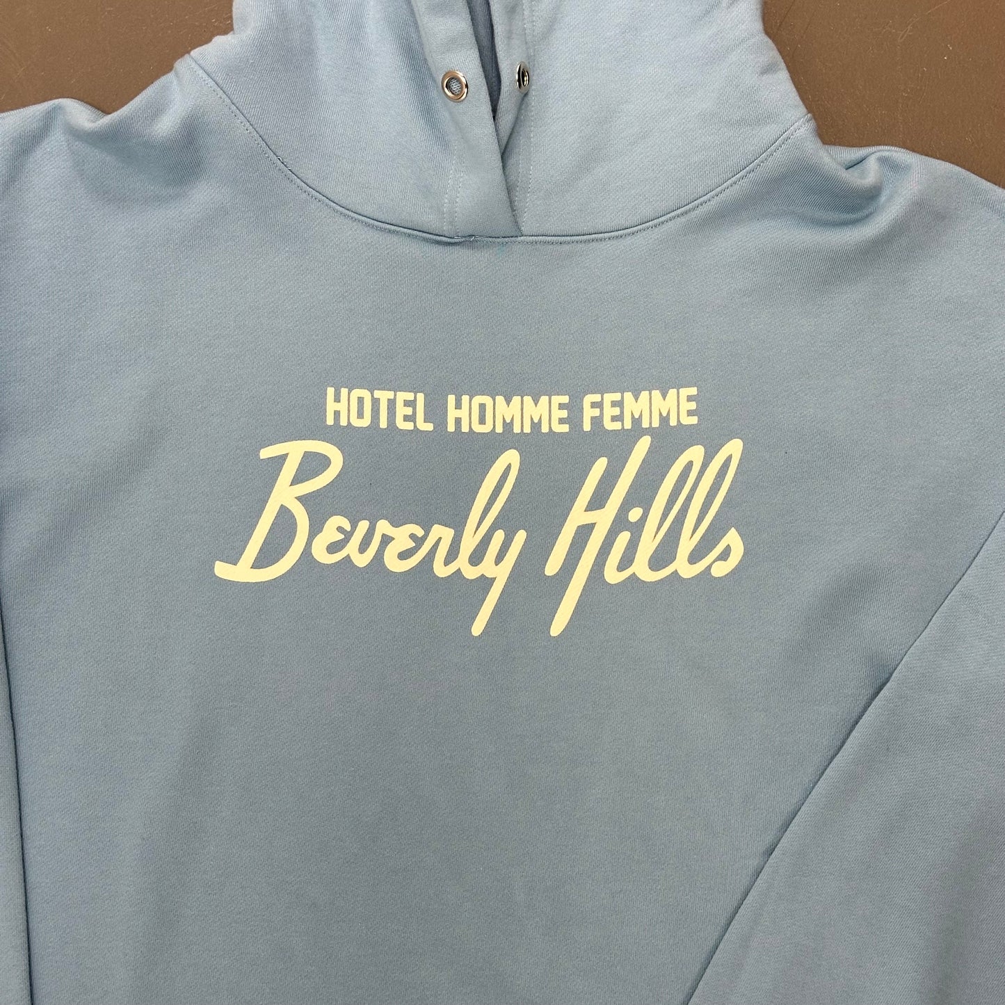 Homme Femme LA Hotel Beverly Hills Graphic Hoodie Large