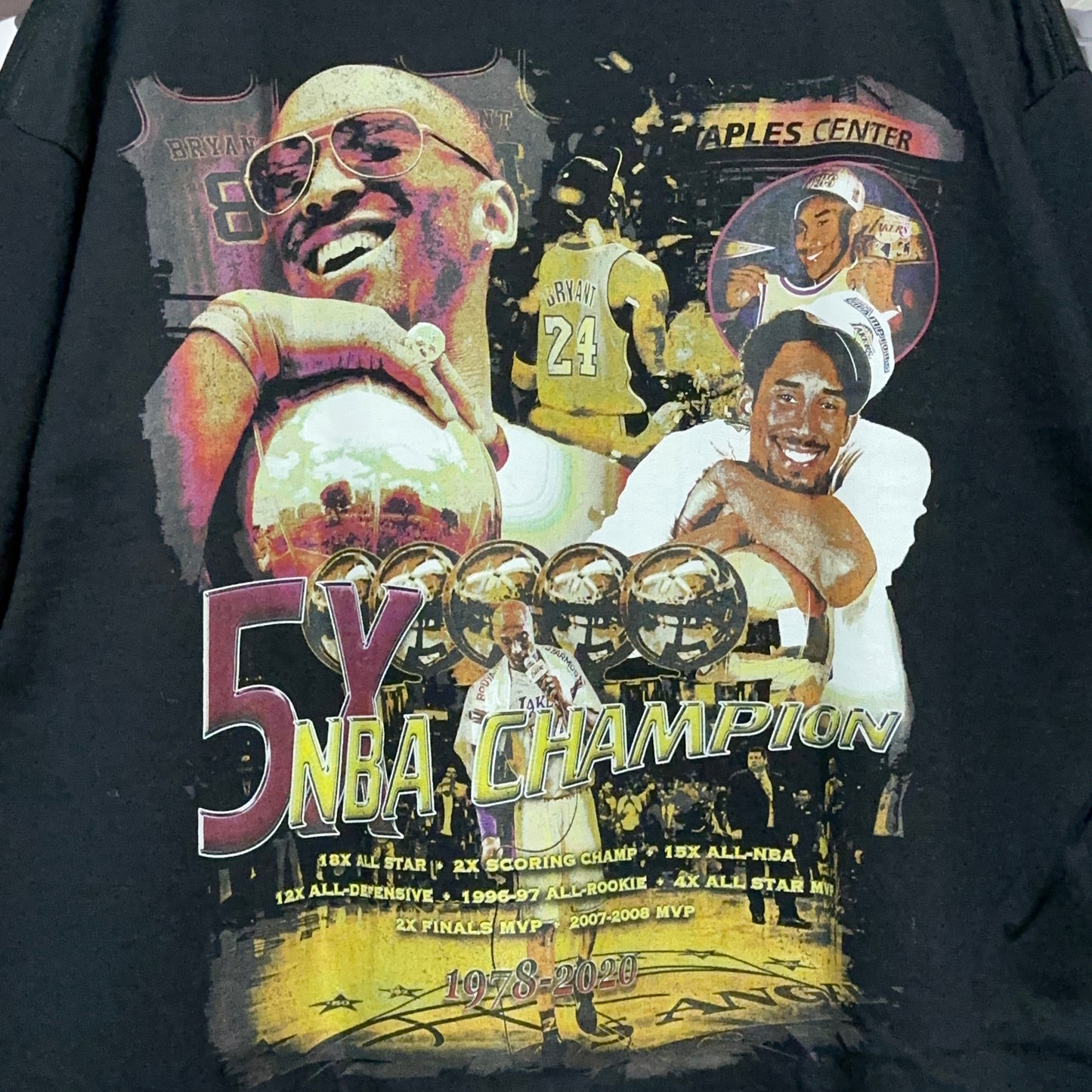 Kobe Bryant Mamba Forever Memorial Rap Tee XL