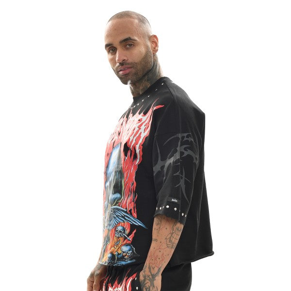 RAVENBORN FRENCH TERRY CROPPED GRAPHIC TEE