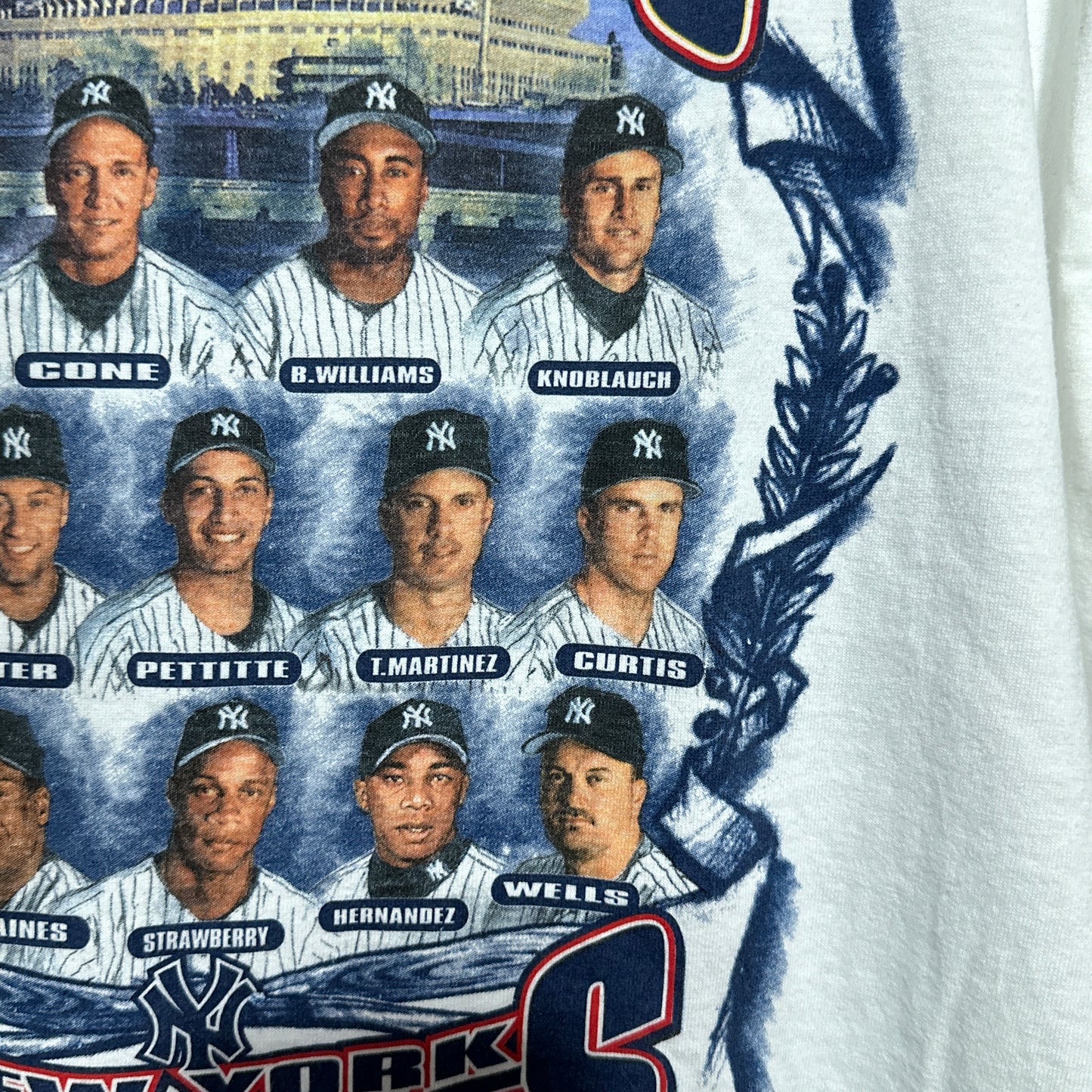 Vintage 1998 New York Yankees World Series Champions Team Tee Large