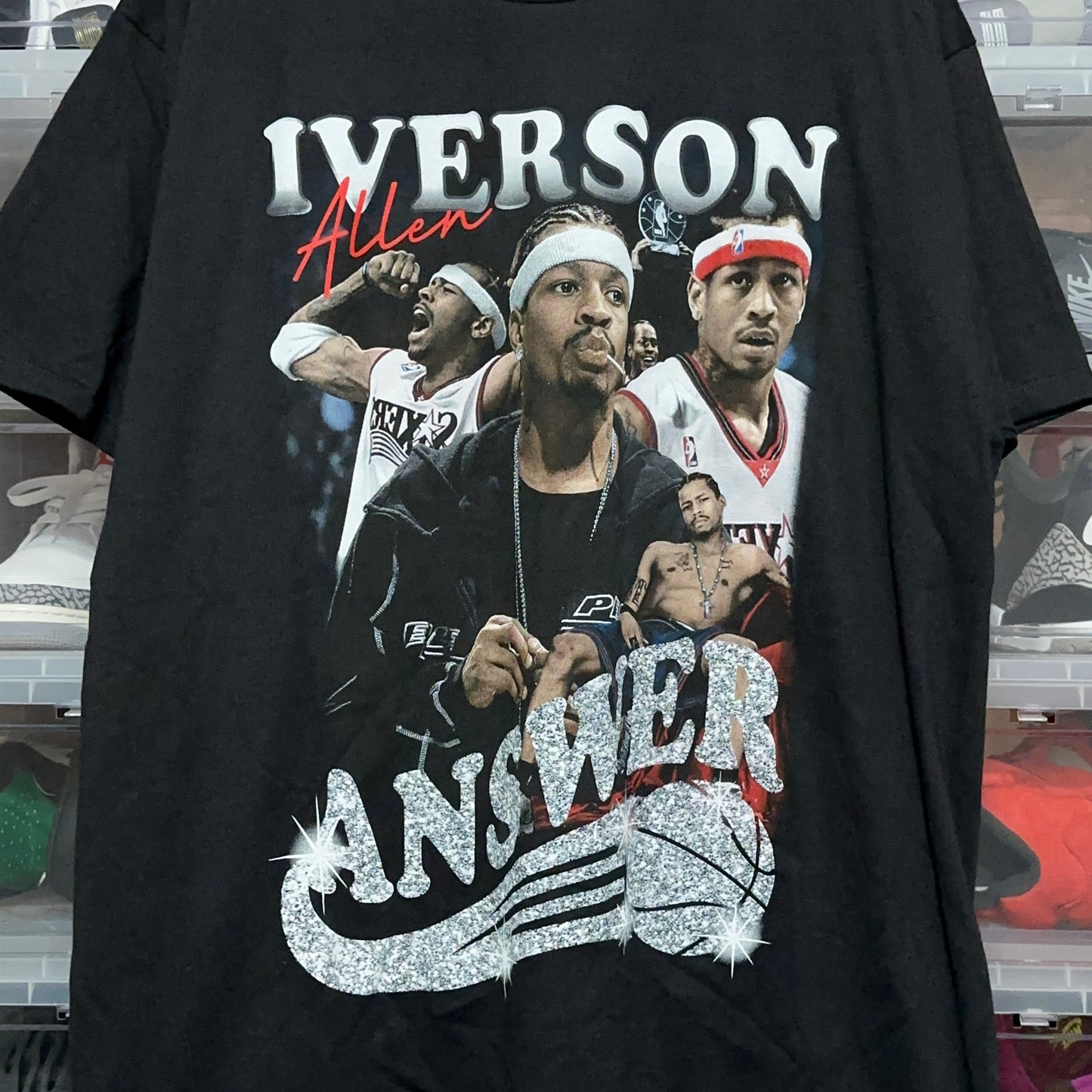 Allen Iverson The Answer Photo Rap Tee XL