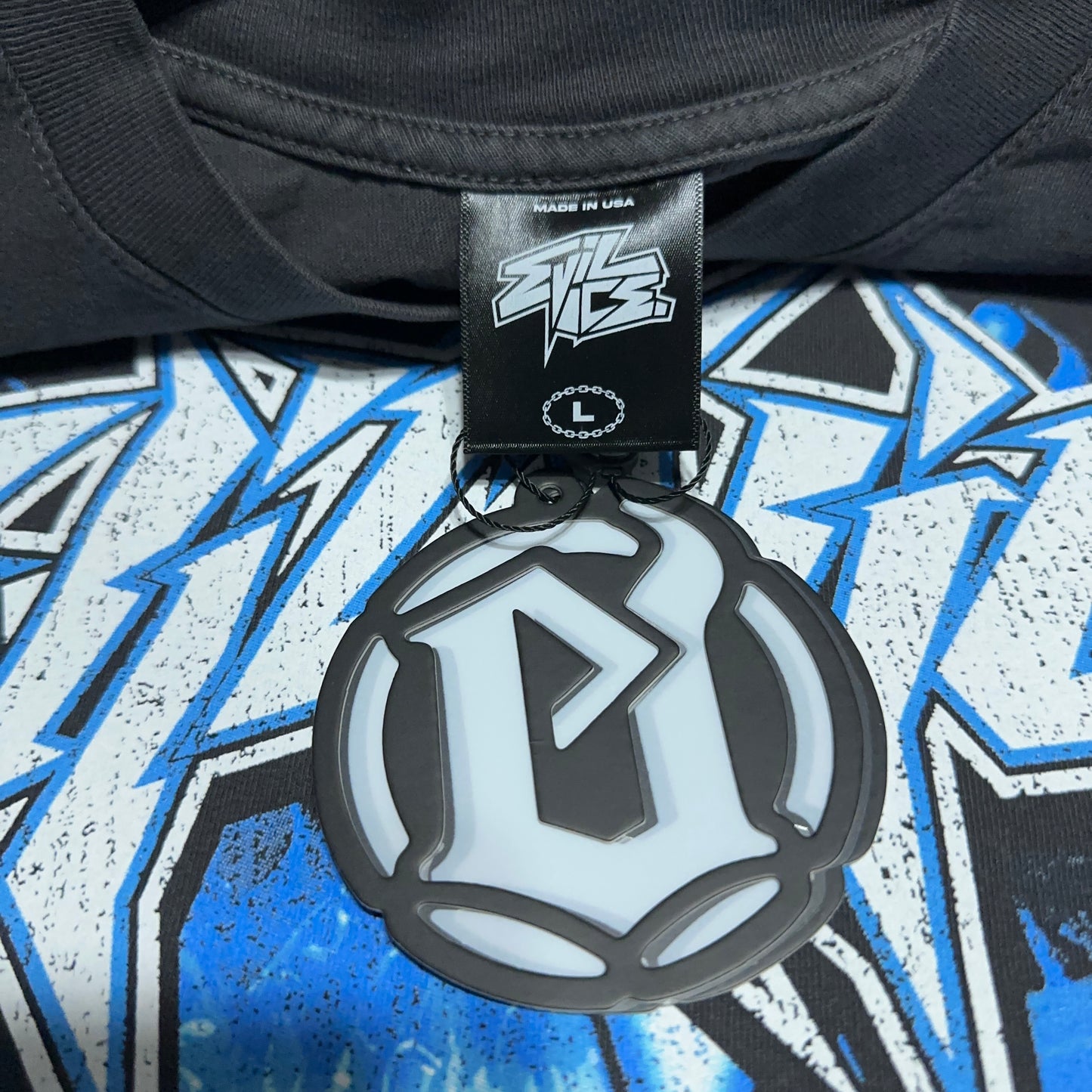 Evil Vice Country Flame Graphic Tee Large