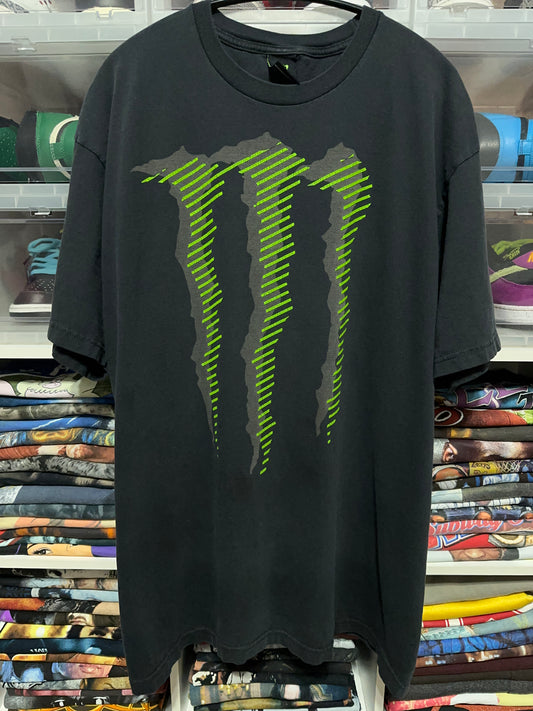 Vintage Y2K Monster Energy Drink Logo Graphic Tee XL