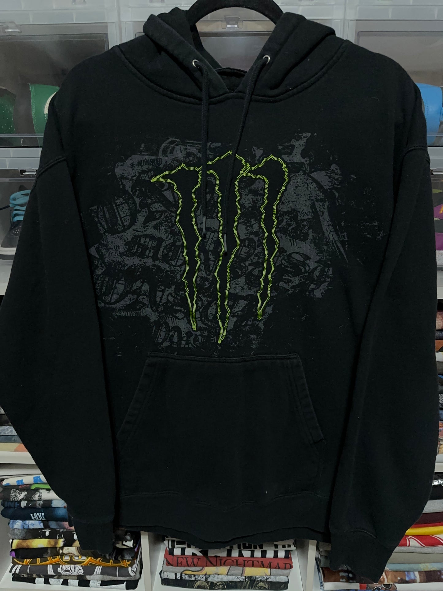 Y2K Monster Energy Drink Logo Hoodie XL