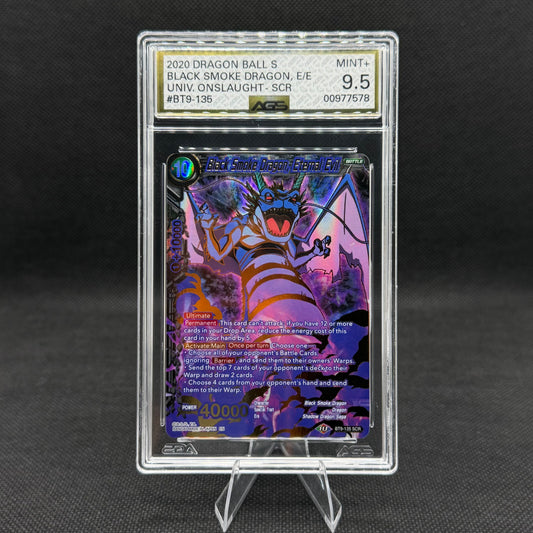 Dragon Ball Super Black Smoke Dragon, Eternal Evil BT9-135 SCR AGS 9.5 Mint+
