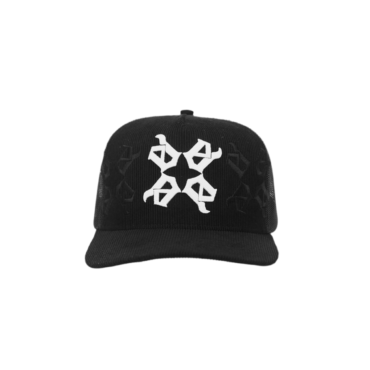 EVIL VICE STAR CORDUROY MONOGRAM TRUCKER HAT