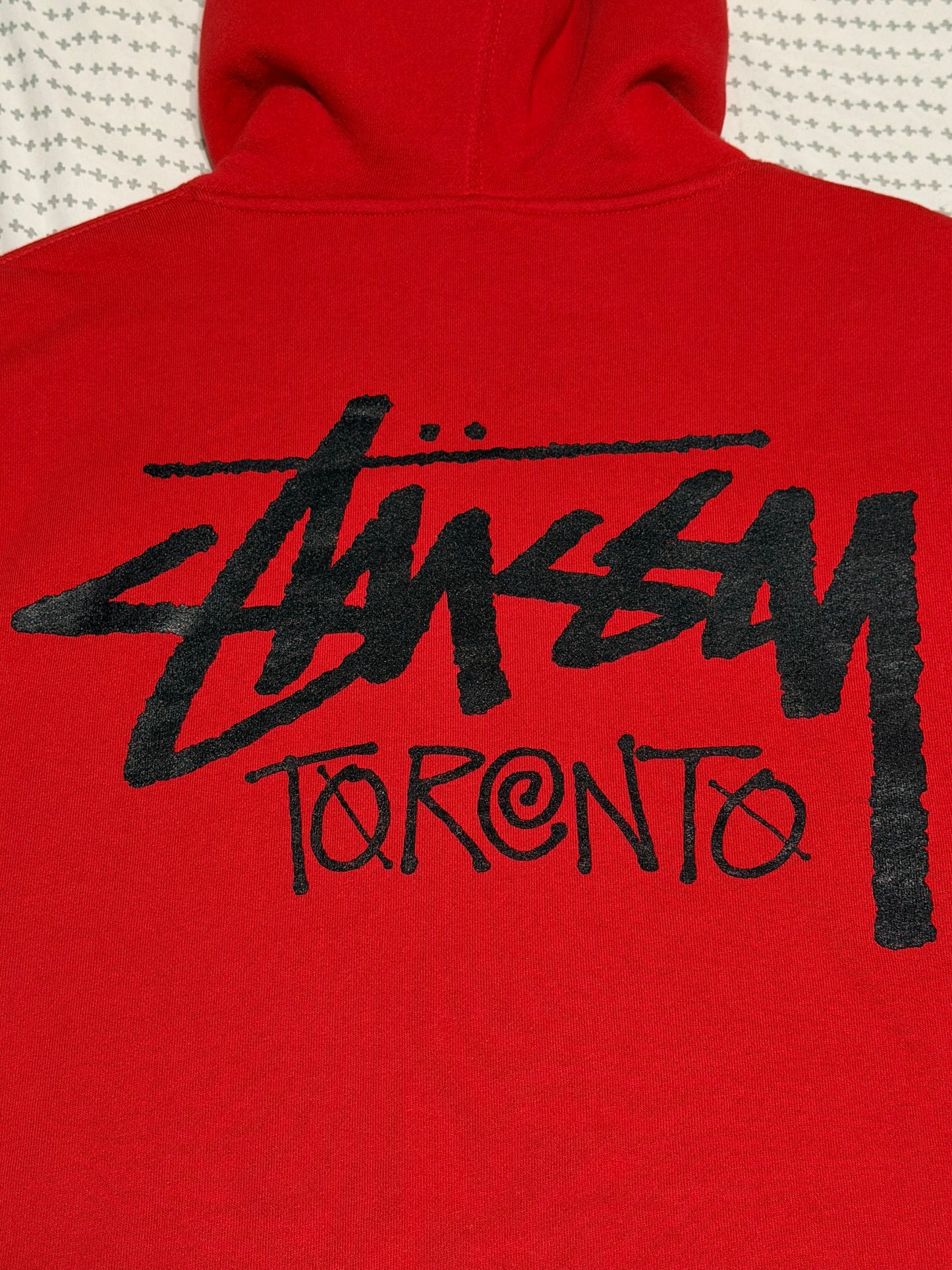 STUSSY TORONTO LOGO SCRIPT GRAPHIC HOODIE XXL