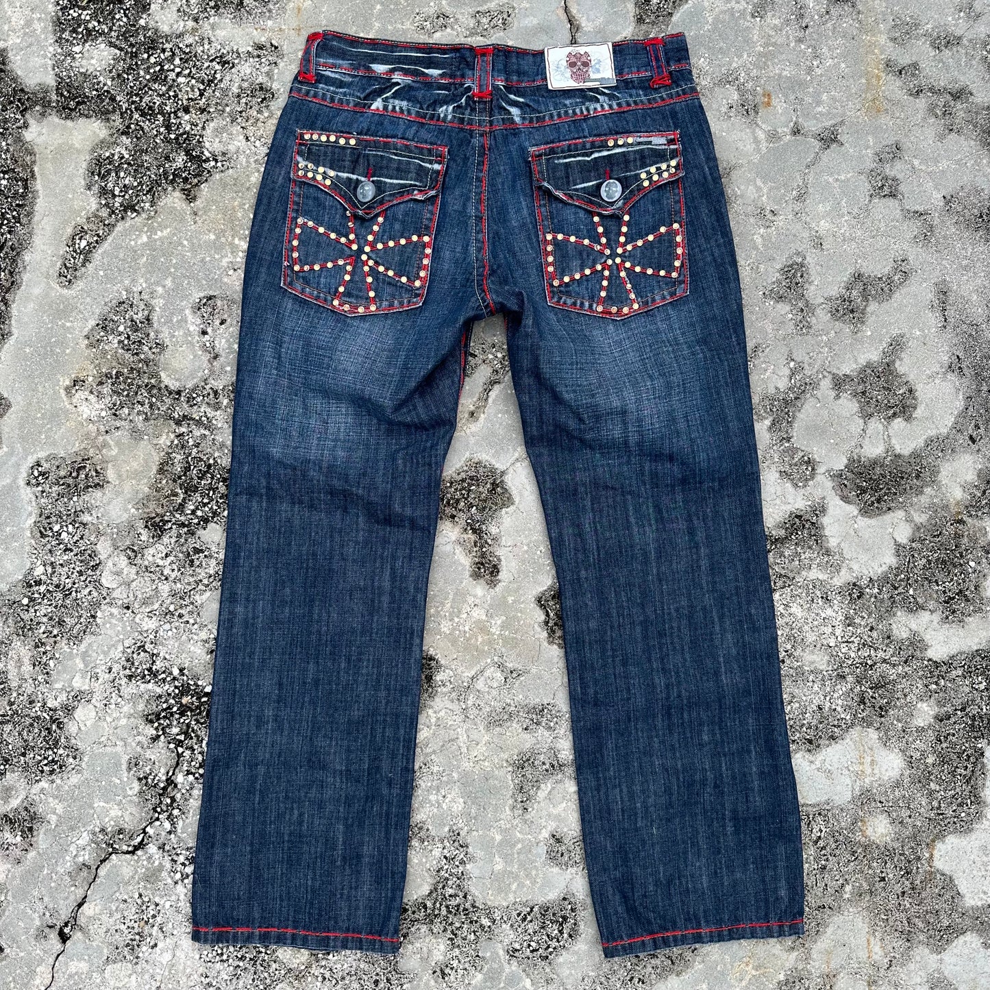 Laguna Beach Red Stitch Denim Jeans Size 38