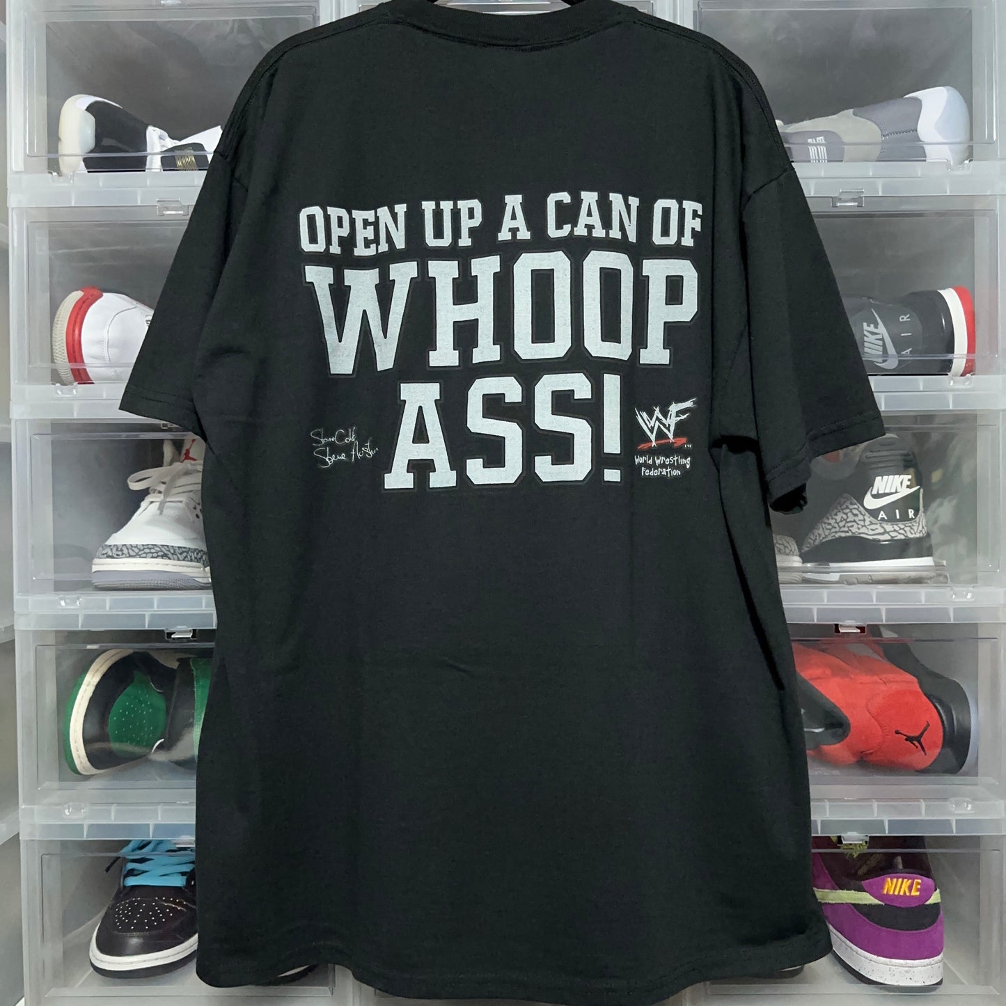 Vintage WWF Stone Cold Steve Austin Open A Whoop Ass Wrestling Tee XL