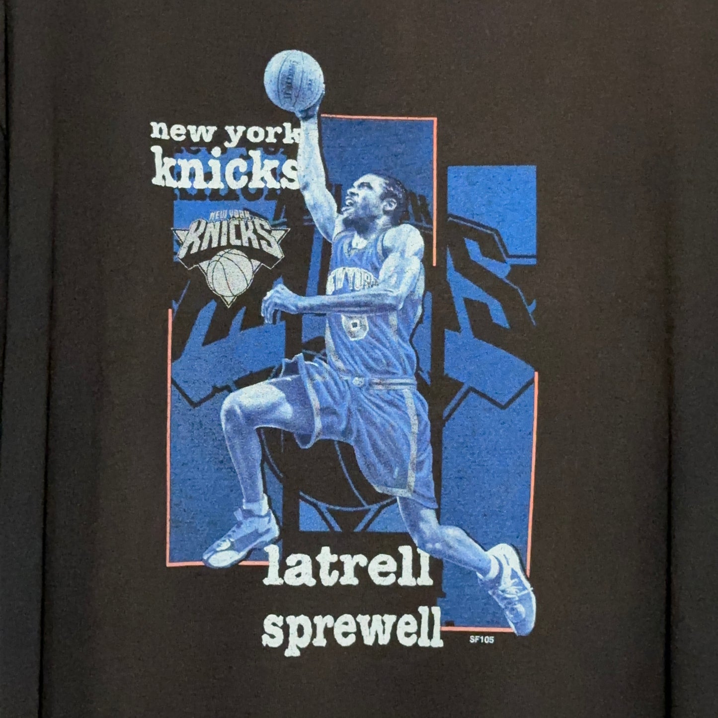 Vintage 90s New York Knicks Latrell Sprewell Player Tee XXL