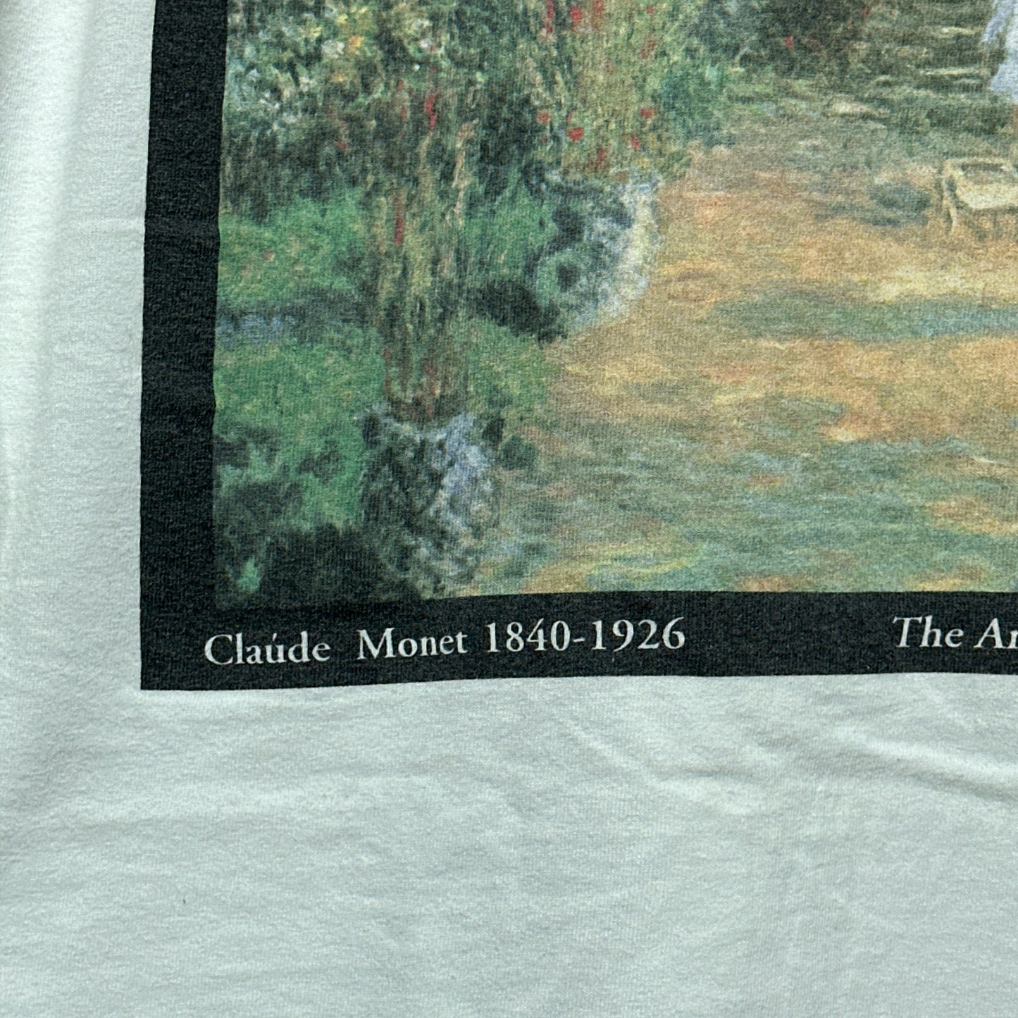 Vintage Claude Monet The Artists Garden Art Tee XL