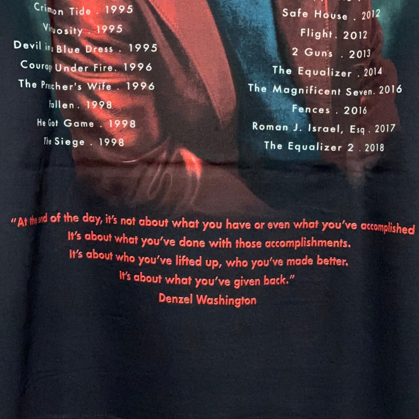 Marino Morwood Denzel Washington Rap Tee XL