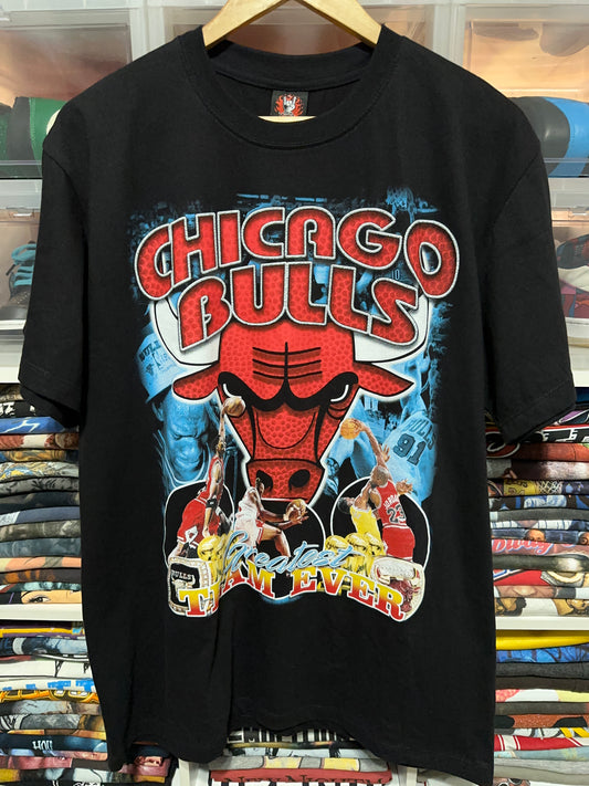 Chicago Bulls Greatest Team NBA Rap Tee Large