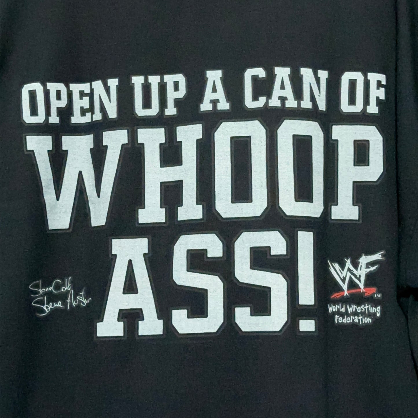 Vintage WWF Stone Cold Steve Austin Open A Whoop Ass Wrestling Tee XL