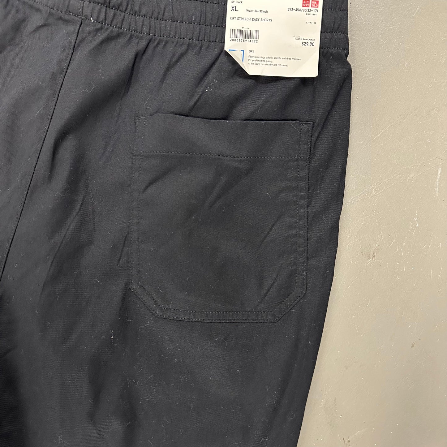 Uniqlo Dry Stretch Easy Shorts Black XL