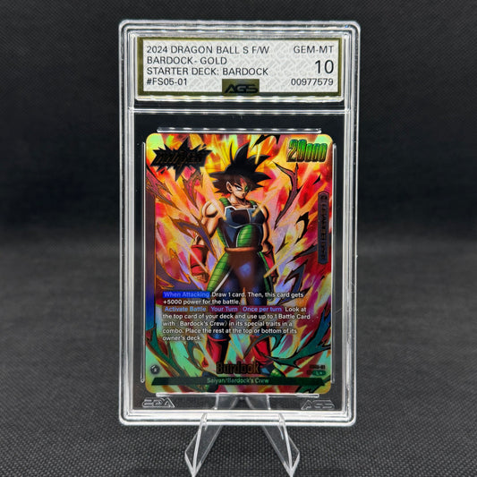 Dragon Ball Super Fusion World Bardock Gold Leader Alt Art FS05-01 AGS 10 Gem Mint