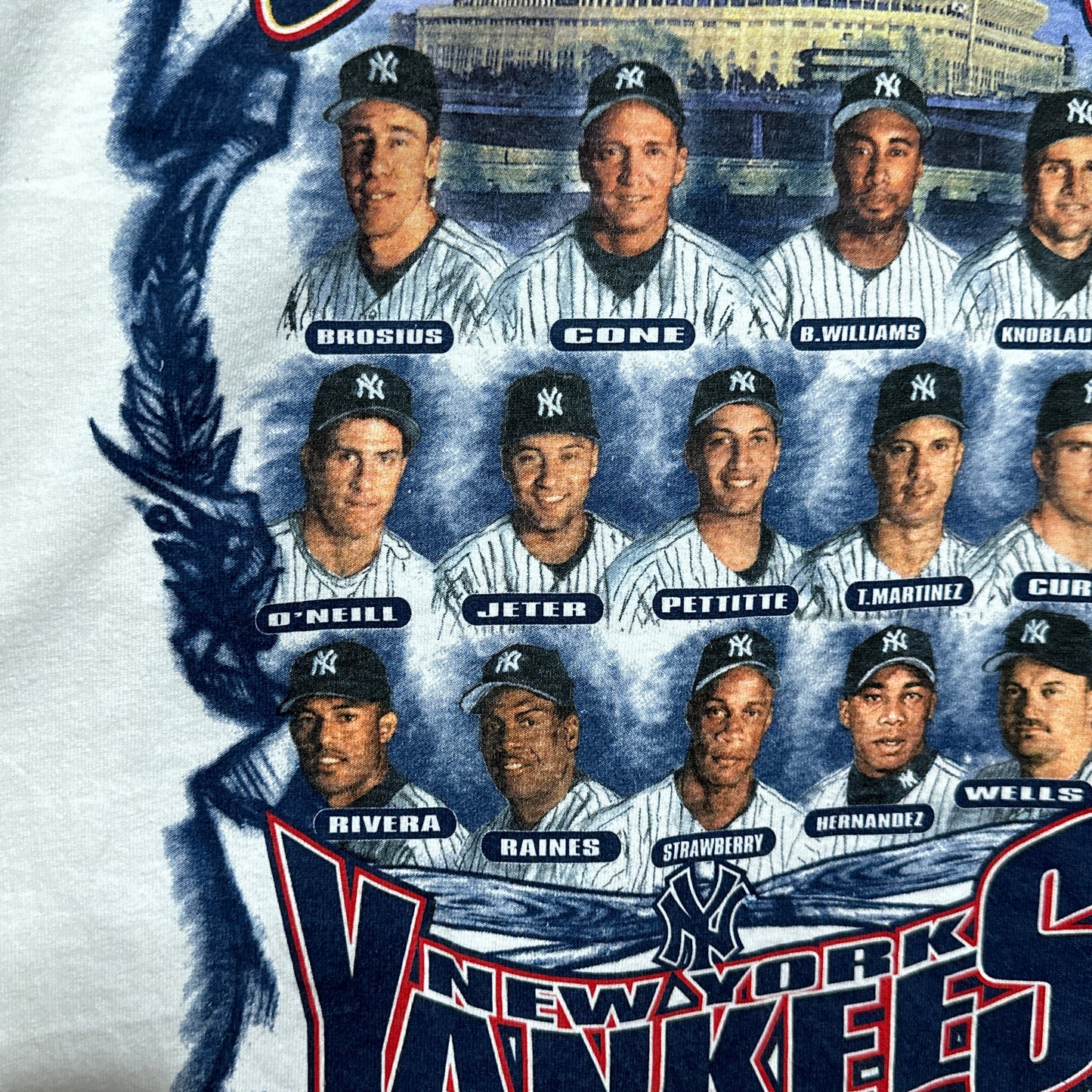 Vintage 1998 New York Yankees World Series Champions Team Tee Large