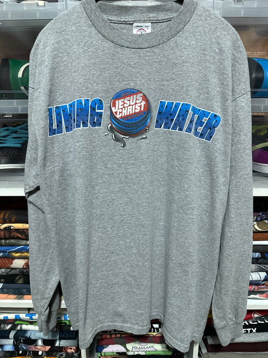 Y2K Jesus Christ Living Water Long Sleeve Large