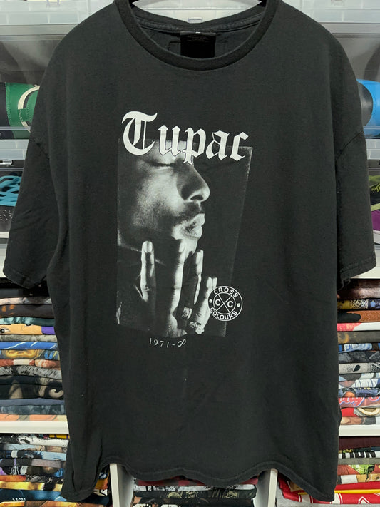 Tupac x Cross Colours Graphic Rap Tee XL