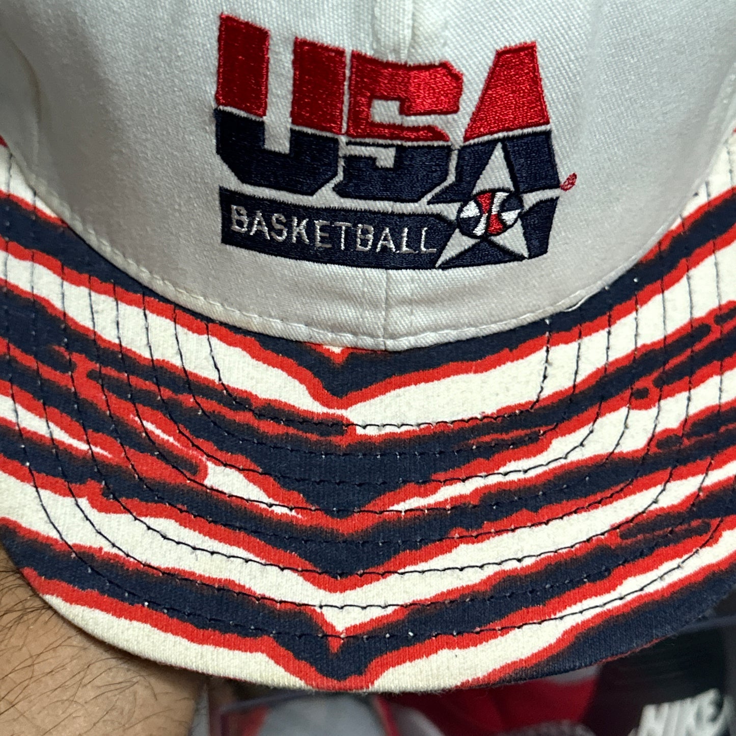 Vintage USA Basketball Dream Team Zubaz Brim Snapback Hat