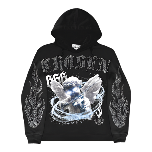 PAPERCUT COLLECTION CHOSEN RHINESTONE HEAVYWEIGHT HOODIE