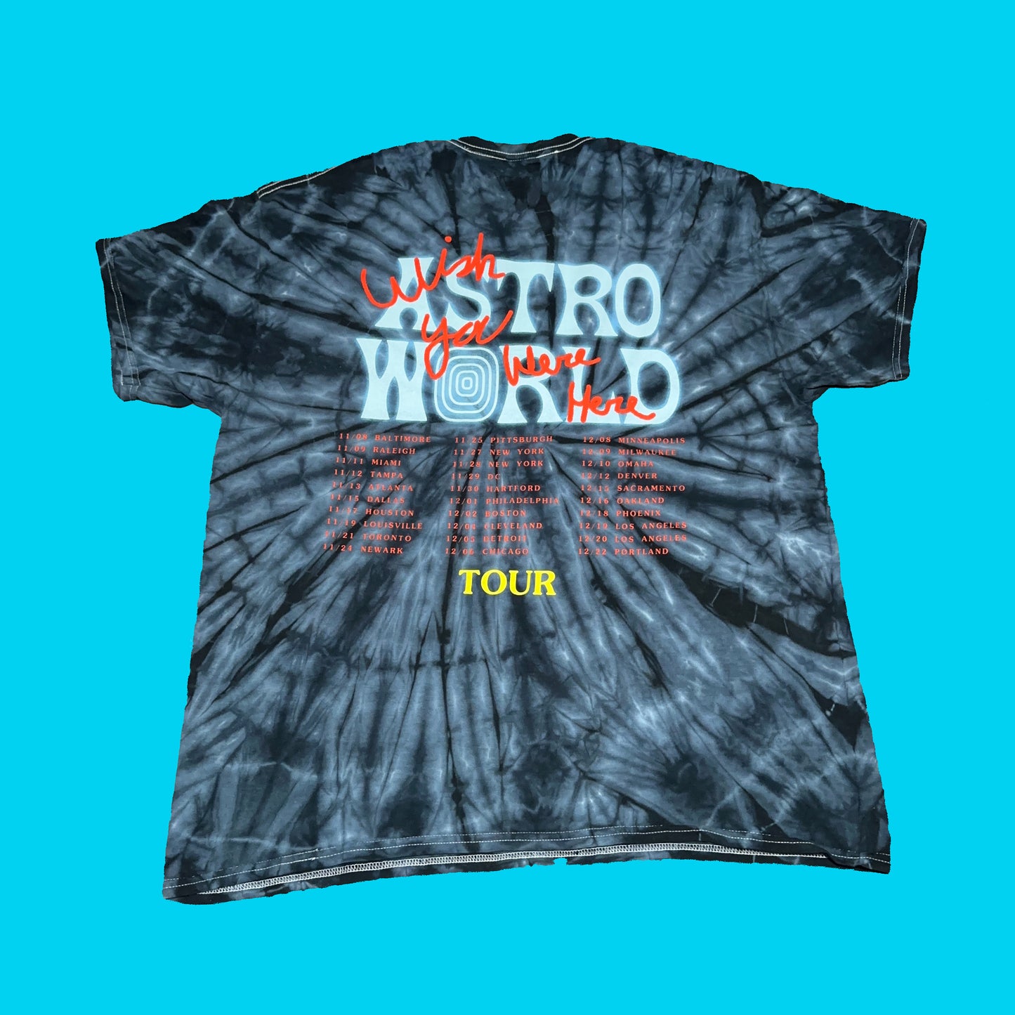 Travis Scott Astroworld Tour No Bystanders Tour Shirt XL