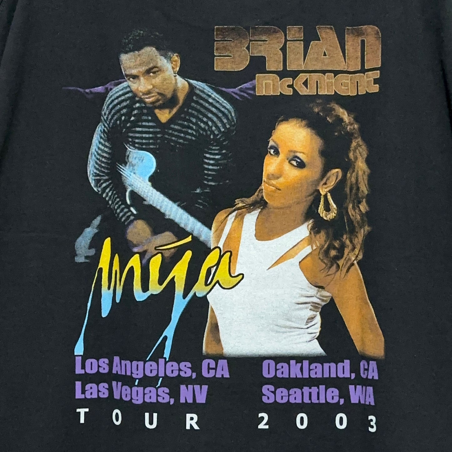 Vintage Y2K Brian McKnight And Mya Tour Tee XXL