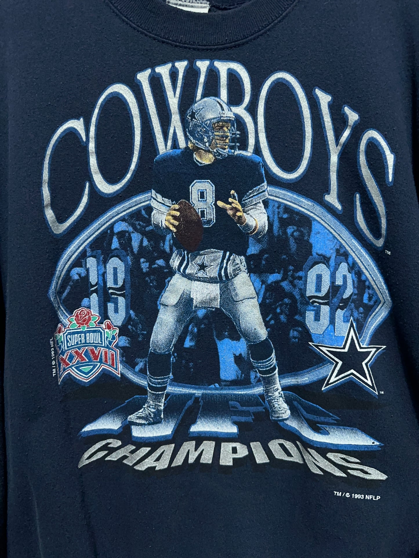 1992 Dallas Cowboys Super Bowl Champions Crewneck Salem Sportswear