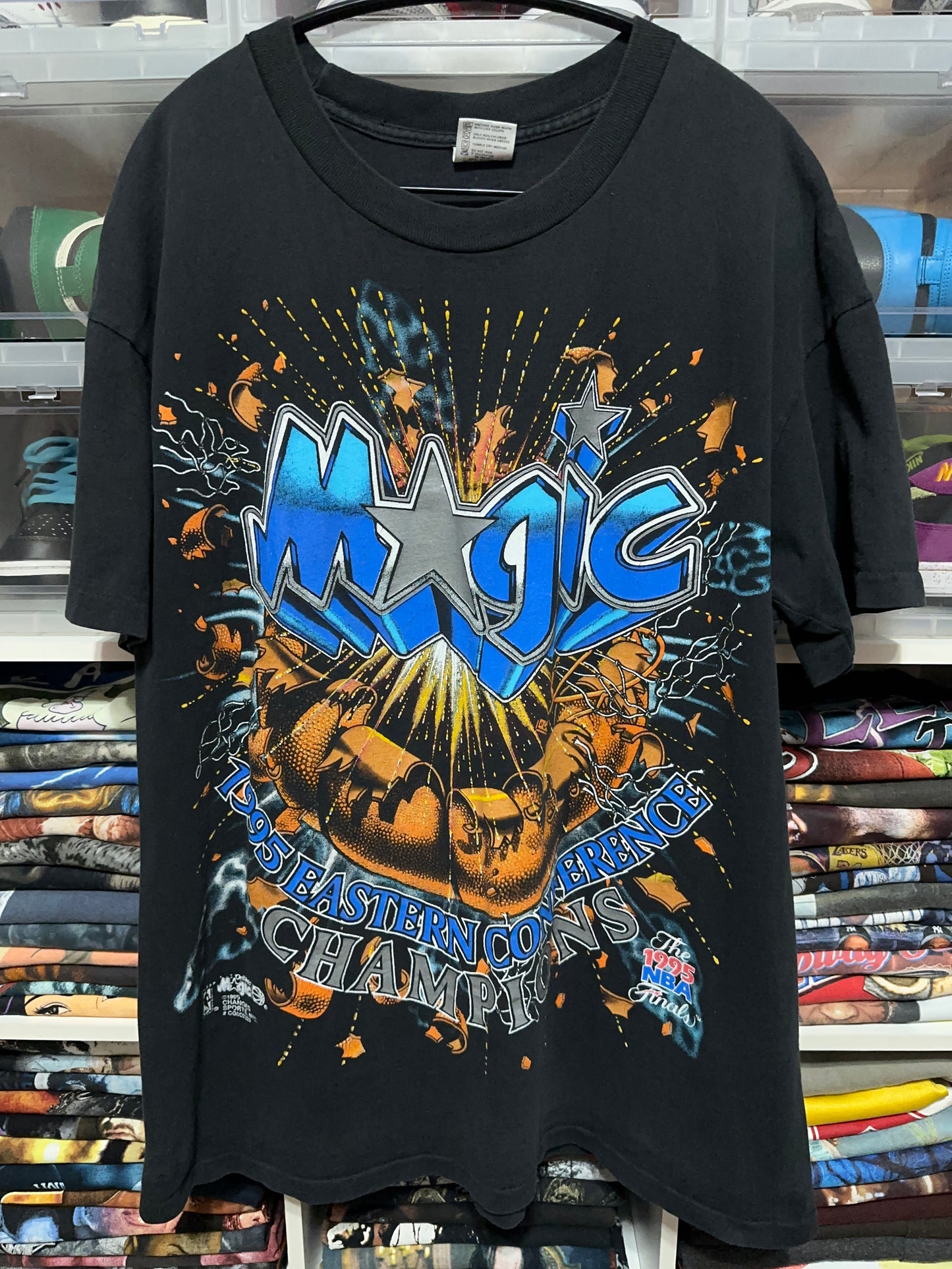 Vintage Orlando Magic Explosion Eastern Champs Graphic Tee XL
