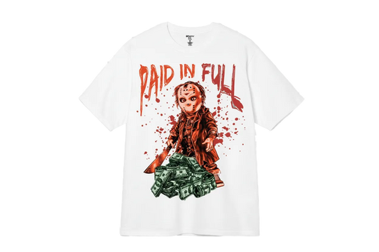 PAID IN FULL JASON MASK TEE WHITE