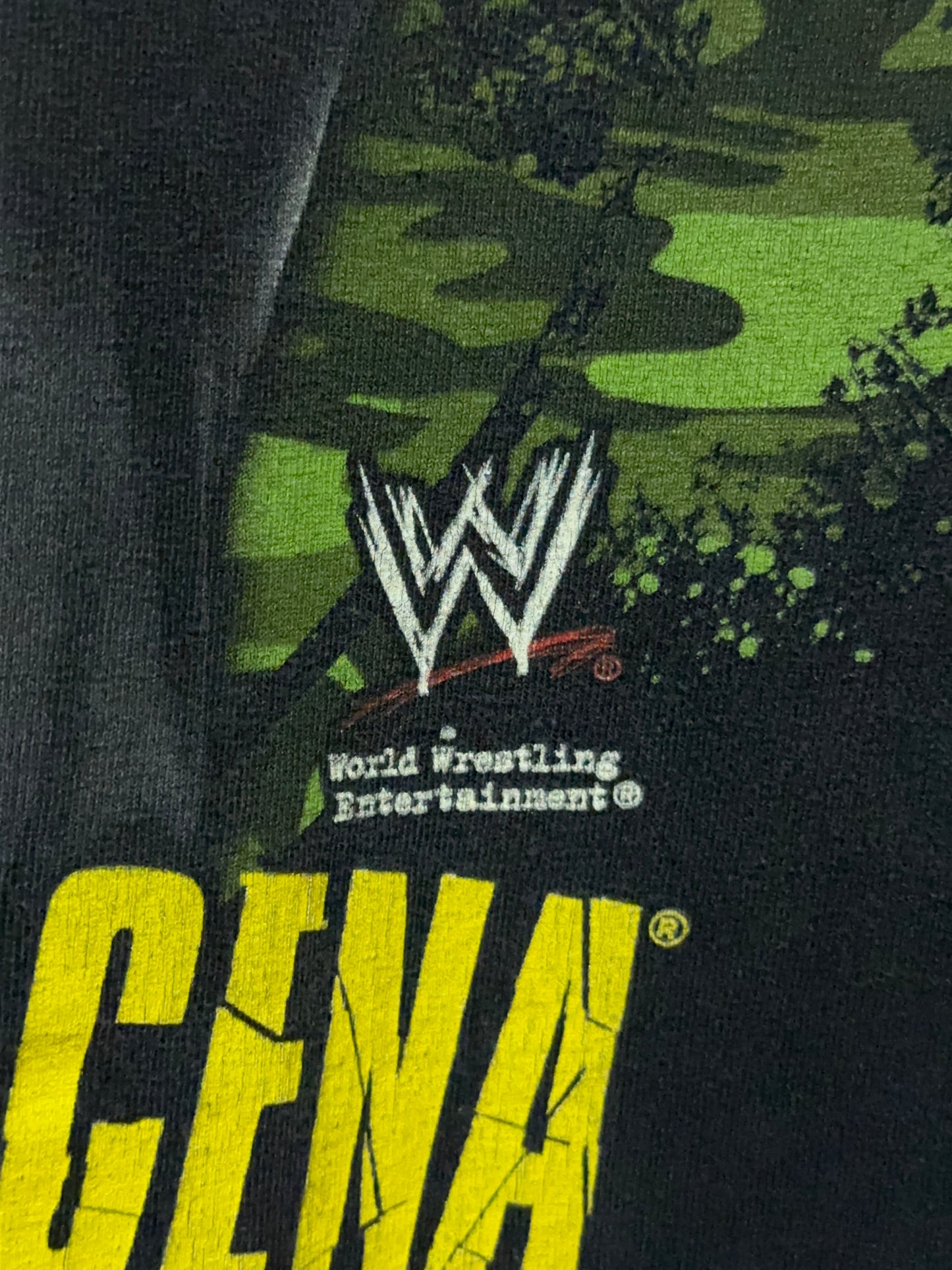 Vintage WWE John Cena Chain Gang Big Graphic Wrestling Tee XL