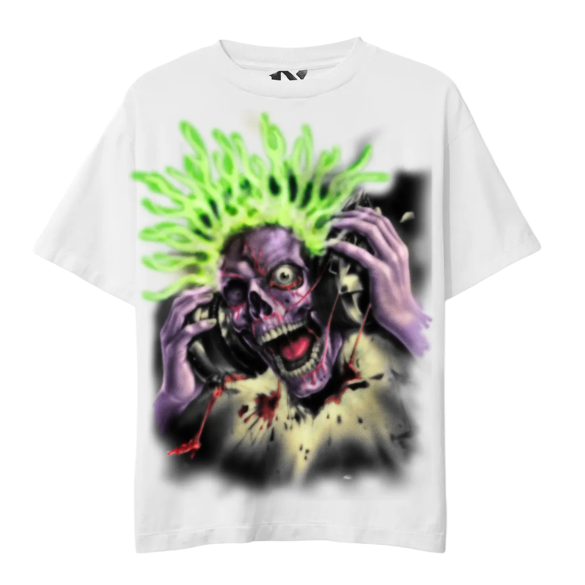 EVIL VICE FLAME KICKER TEE WHITE