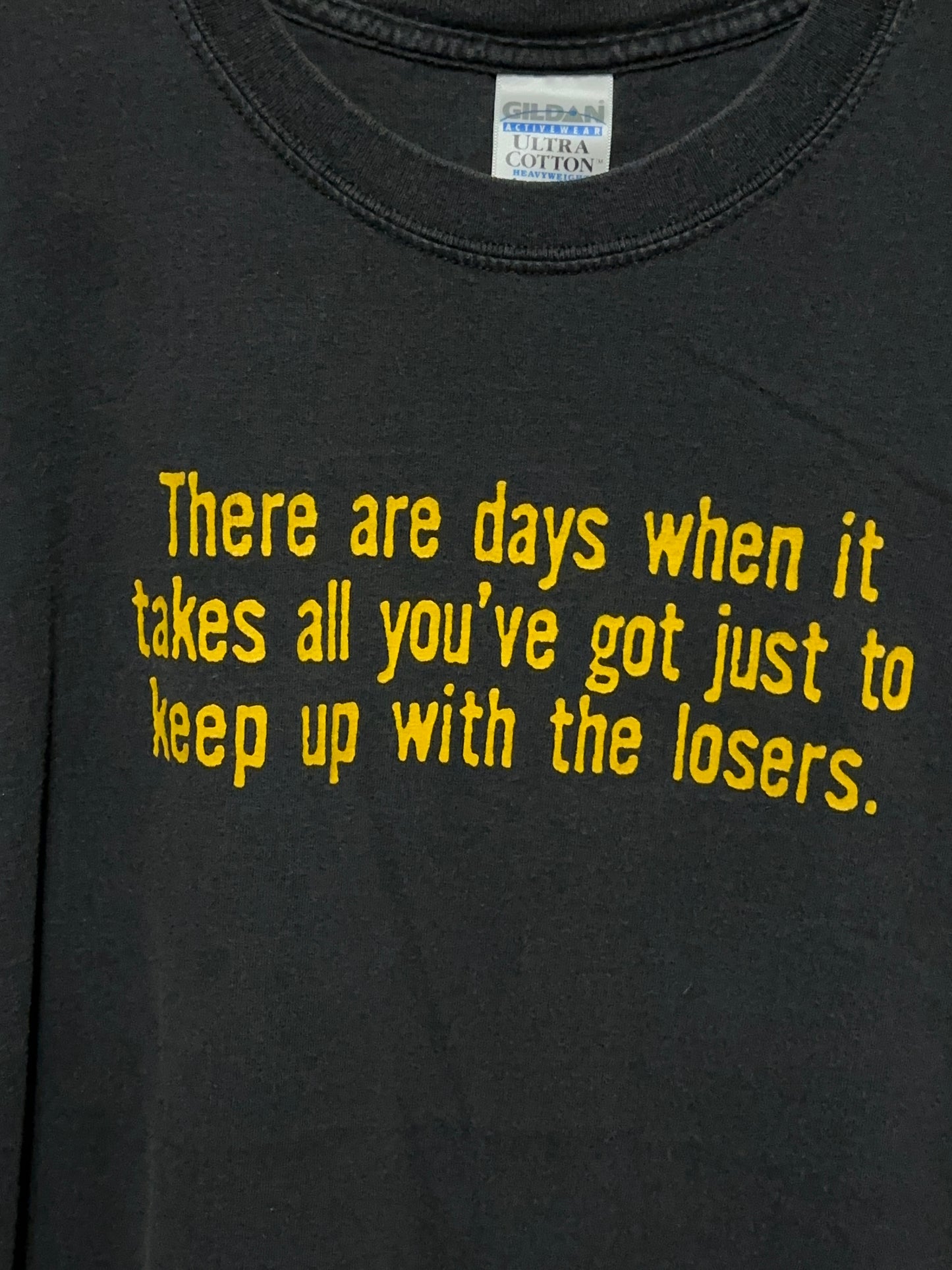 Y2K Keep Up With The Losers Funny Adult Humor Tee XL