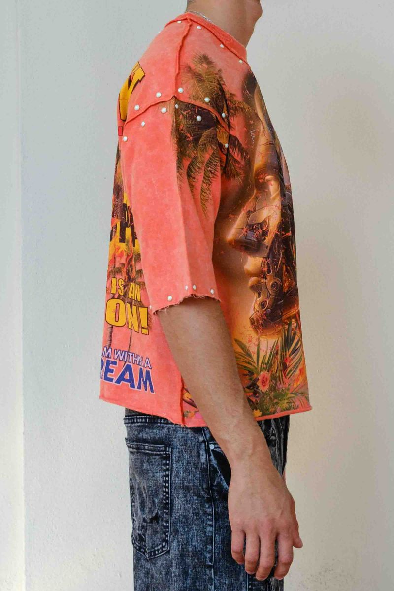 FIRST ROW LOST UTOPIA BROKEN VISION CROPPED TEE