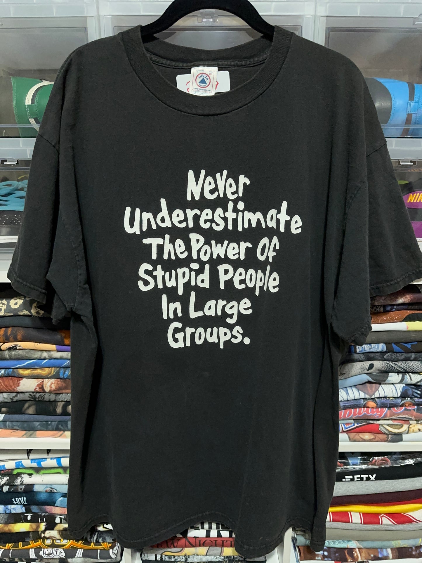 Y2K Never Underestimate Funny Humor Graphic Tee XL