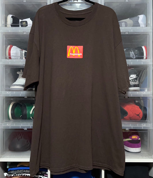 Travis Scott McDonalds Cactus Jack Sesame Seed Graphic T-Shirt XXL