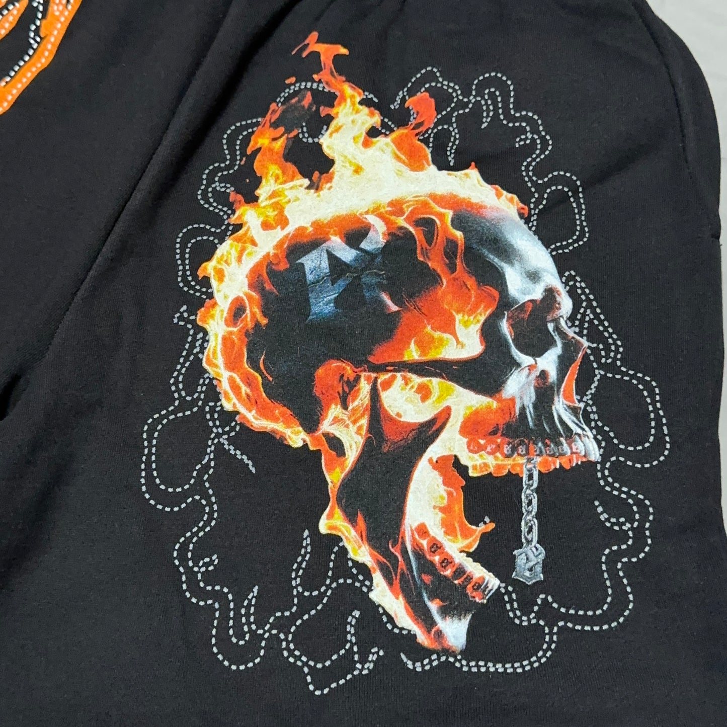 Evil Vice Thread Skull Graphic Shorts