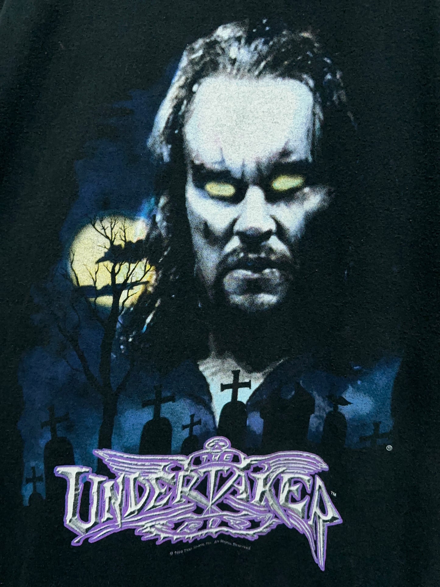 Vintage WWF The Undertaker RIP Graveyard Big Face Wrestling Tee XXL